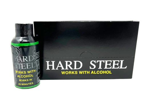 Hard Steel 2oz Bottle Liquid Shot (Box of 12)