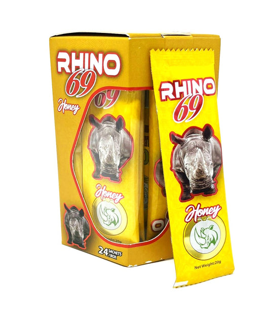 Rhino 69 Honey Yellow For Men (24 Pouches Box)