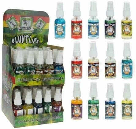 BLUNTLIFE 100% Concentrated Air Freshener Car/Home Spray (12 Assorted Scents)